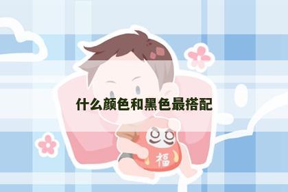 什么颜色和黑色最搭配