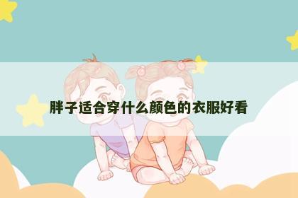 胖子适合穿什么颜色的衣服好看