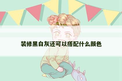 装修黑白灰还可以搭配什么颜色