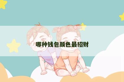 哪种钱包颜色最招财