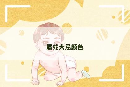 属蛇大忌颜色