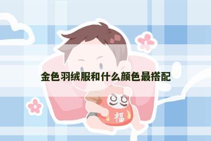 金色羽绒服和什么颜色最搭配