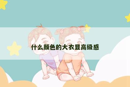 什么颜色的大衣显高级感