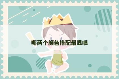 哪两个颜色搭配最显眼