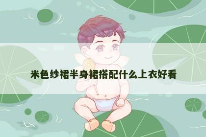 米色纱裙半身裙搭配什么上衣好看