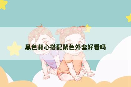 黑色背心搭配紫色外套好看吗