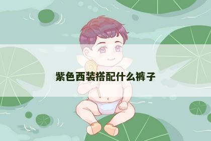 紫色西装搭配什么裤子