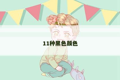 11种黑色颜色