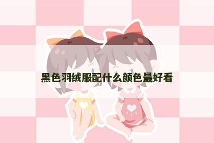 黑色羽绒服配什么颜色最好看