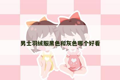 男士羽绒服黑色和灰色哪个好看