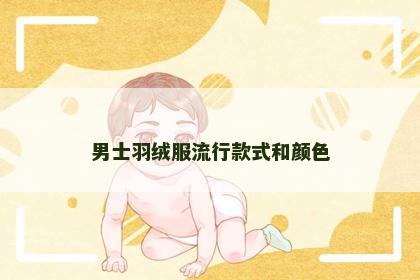 男士羽绒服流行款式和颜色