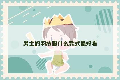 男士的羽绒服什么款式最好看