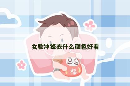 女款冲锋衣什么颜色好看