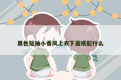 黑色短袖小香风上衣下面搭配什么
